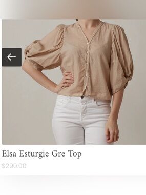 Elsa Esturgie Paris Cotton Summer Blouse